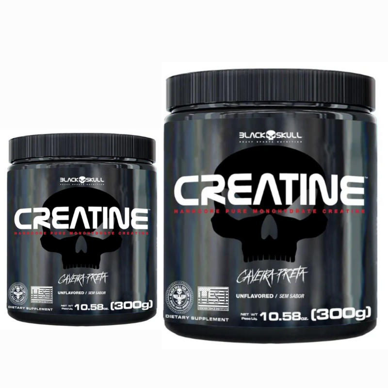 2 Un Creatina 100% Black Skull 300g