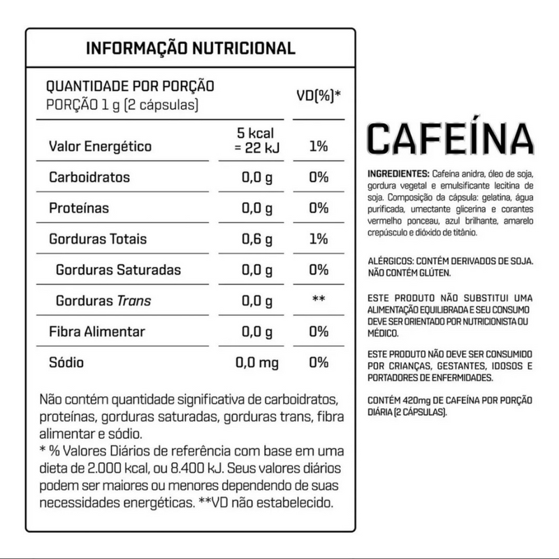 Cafeína 200mg Dux Nutrition 200mg - Termogênico 90 Cápsulas