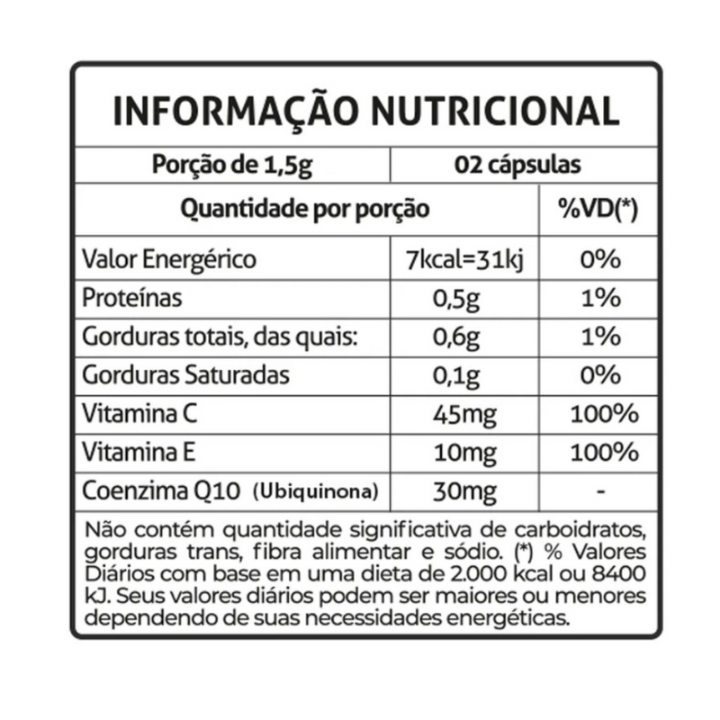 Coenzima Q10 Com Colágeno e Vitaminas C E 60 Cápsulas Fitoprime