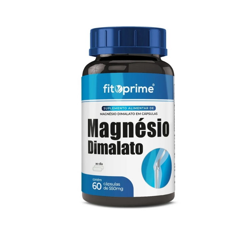 Magnésio Dimalato 60 Cápsulas de 550mg Fitoprime