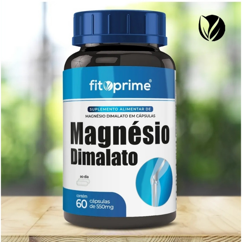 Magnésio Dimalato 60 Cápsulas de 550mg Fitoprime