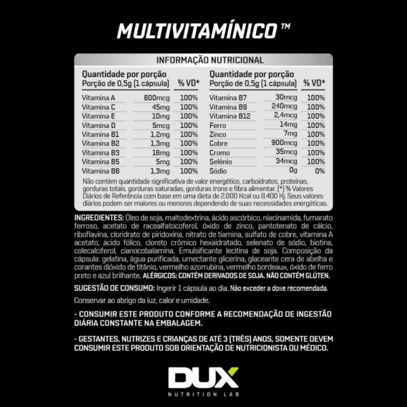 Multivitamínico Dux 90 Cápsulas