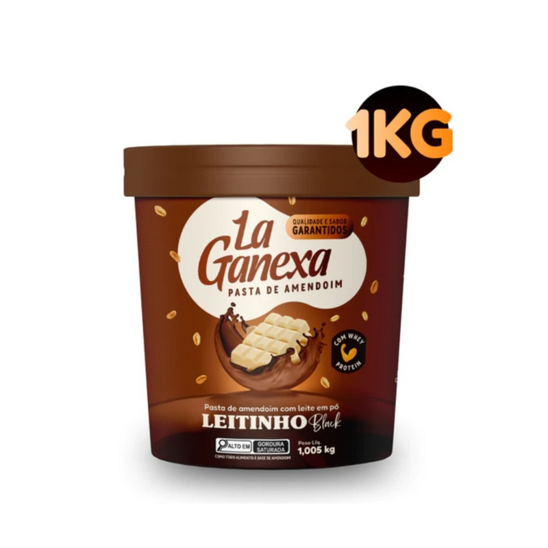 Pasta De Amendoim La Ganexa 1kg Sabor Leitinho Black