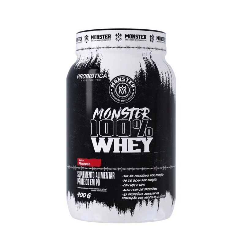 Monster 100% Whey 900g  Probiótica