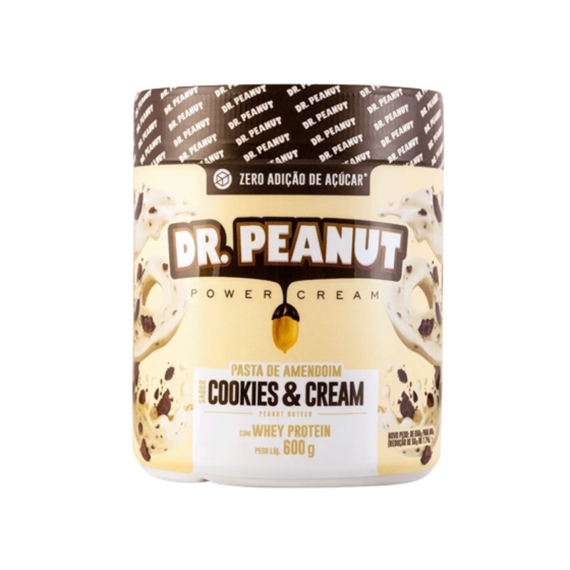 Pasta De Amendoim Dr. Peanut 600g Sabor Cokies e Cream