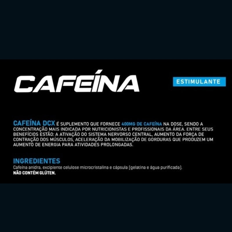 Cafeína 100% Pura Dcx 120 Cápsulas - Suplemente.c