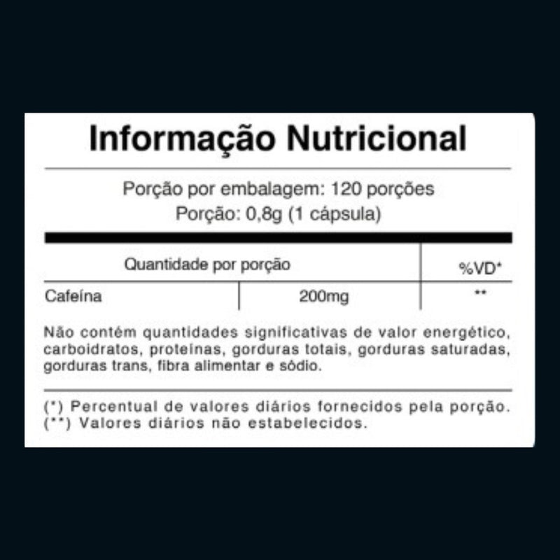 Cafeína 100% Pura Dcx 120 Cápsulas - Suplemente.c