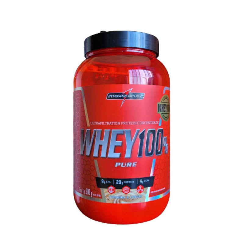 Whey 100% Pure Concentrado Integralmedica 900g pote Sabor Cokies e Cream - Suplemente.c