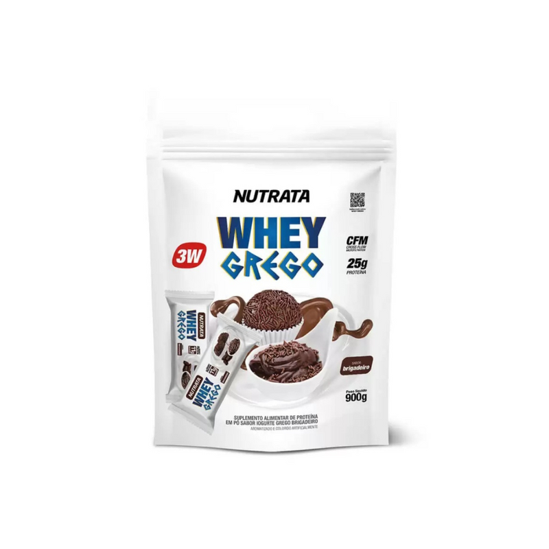 Whey Grego Nutrata 3w  900g Sabor Brigadeiro